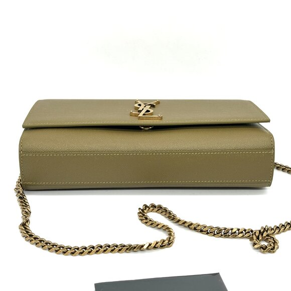 Saint Laurent YSL Monogram Kate Medium Crossbody Grained Leather Chain Bag - Picture 10 of 16